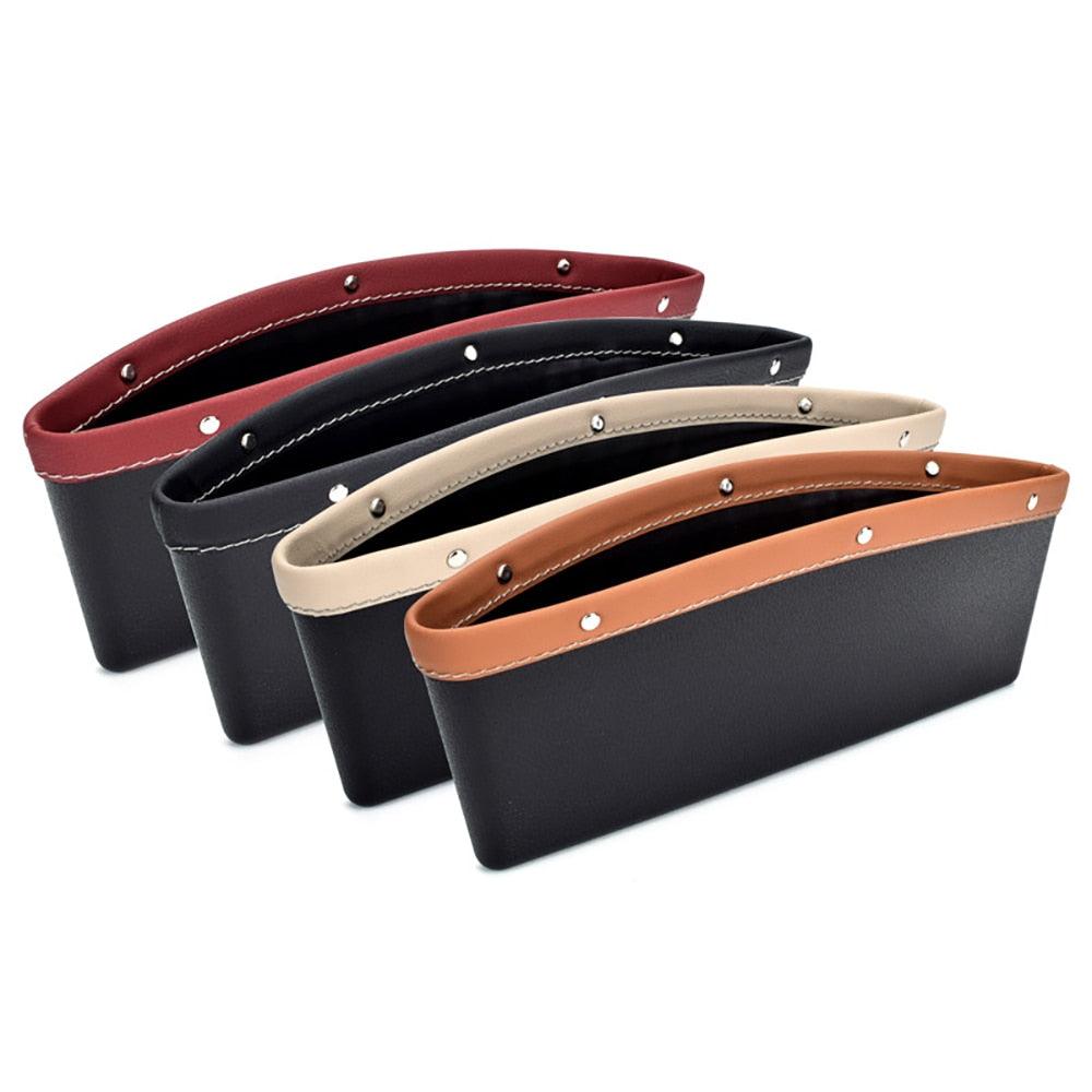 Car Seat Gap Organizer – PU Leather Seat Crevice Filler with Cup Holder, Universal Fit