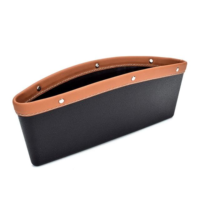 Car Seat Gap Organizer – PU Leather Seat Crevice Filler with Cup Holder, Universal Fit